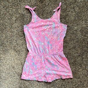 Lilly Pulitzer Pink and Blue Patterned Romper